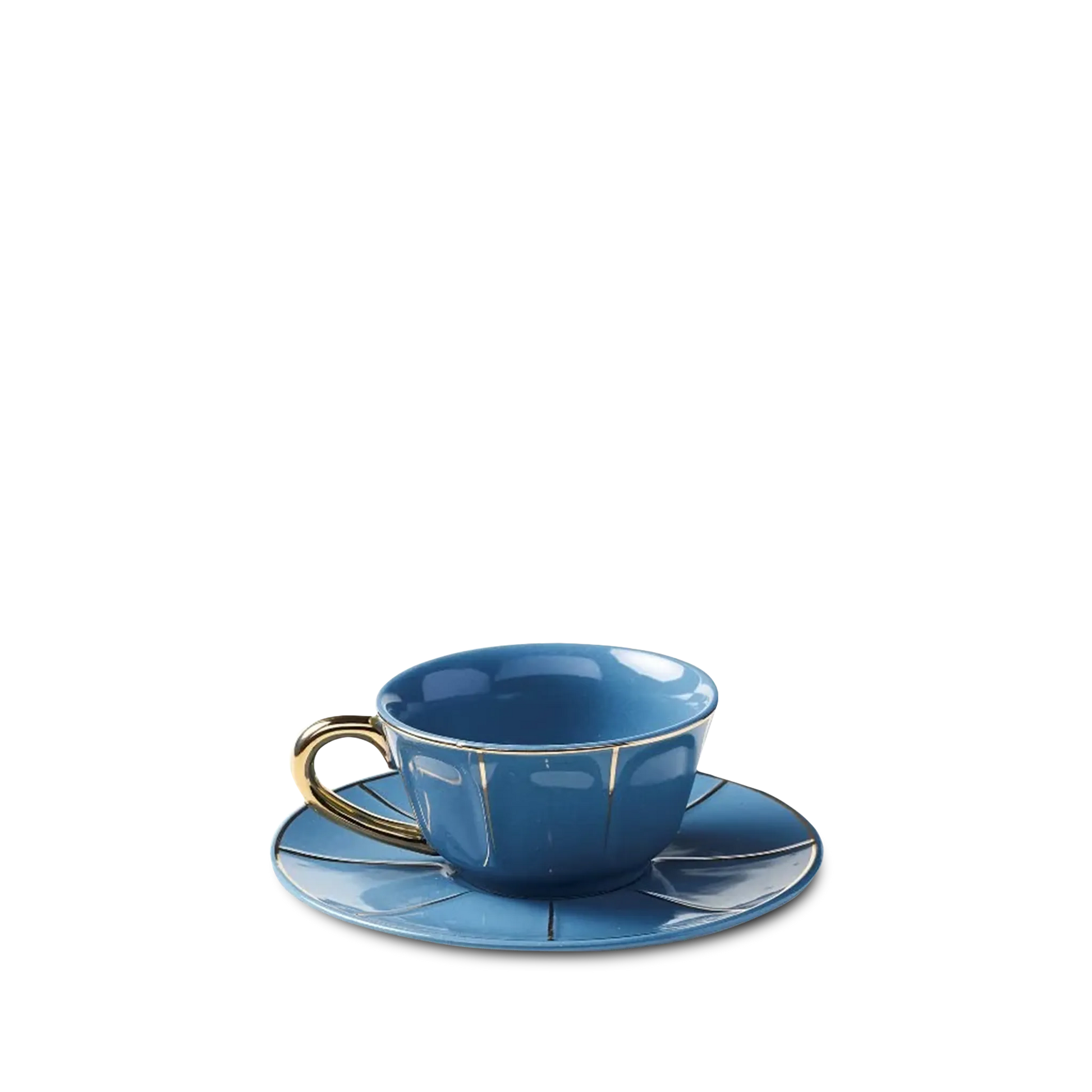 Xícara de Chá Azul Vintage.