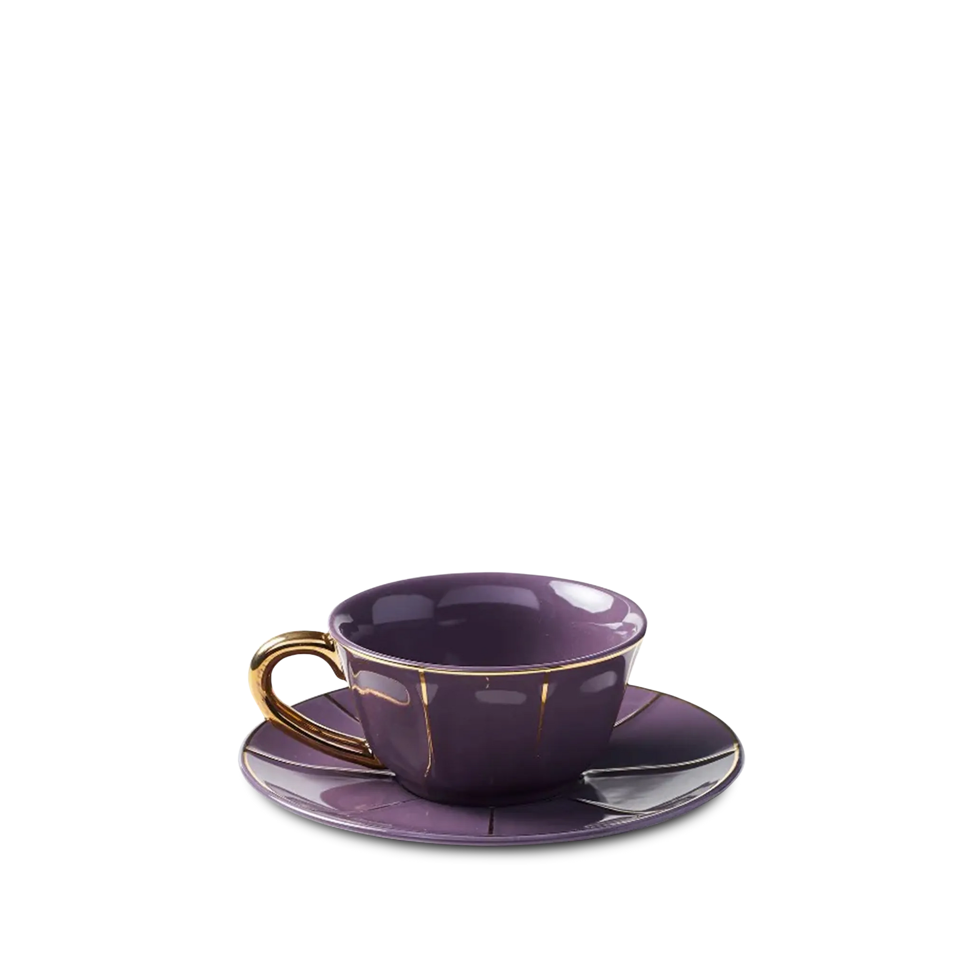 Xícara de Chá Roxa Vintage.